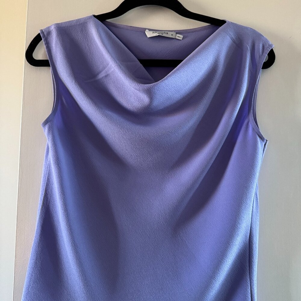 M.M.LaFleur Nora Top – Eco Soft Wave in Iris – XS